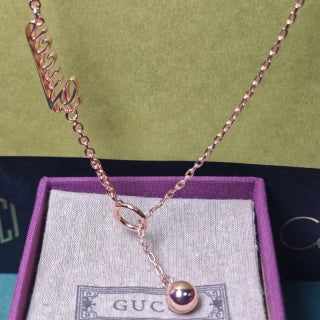 Gucci Layered Interlocking G Pendant Chain Necklace
