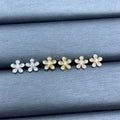 Van Cleef & Arpels Diamond Bloom Clover Stud Earrings