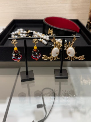 Chanel Colorful Bead CC Drop Earrings – Elegant Luxury Fashion Jewelry