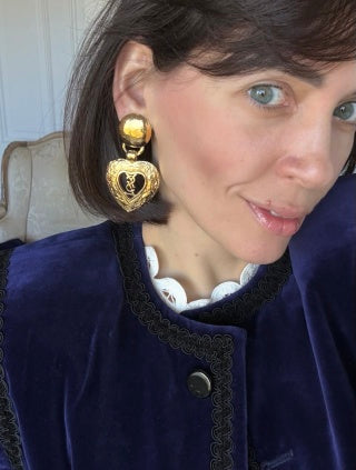 YSL Éclat Heart Medallion Earrings