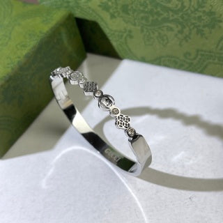 Gucci Interlocking G Multi-Link Crystal Charm Chain Bracelet