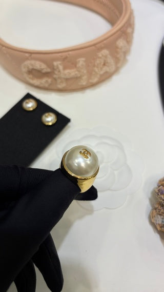 Chanel Pearl Signature Statement Ring