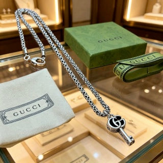 Gucci Interlocking G Key Pendant Chain Necklace