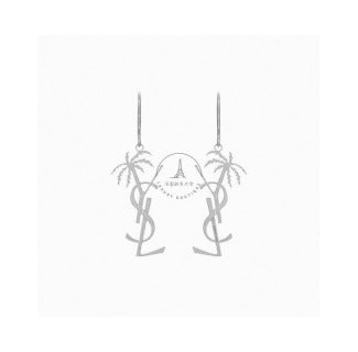 YSL Cassandre Palm Tree Drop Earrings