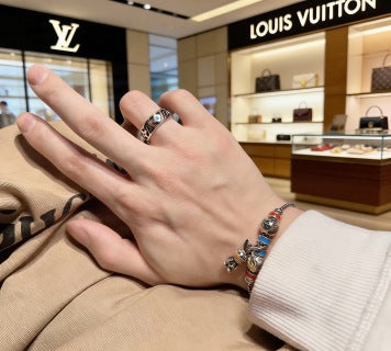 Louis Vuitton Ocean Blue Monogram Signet Ring