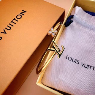 Louis Vuitton Blossom LV Initial Cuff Bracelet